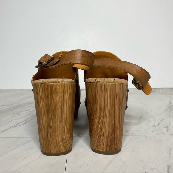 New! Kork Ease Darby Brown Terra Leather Heeled Clog 11M - Picture 3 of 13